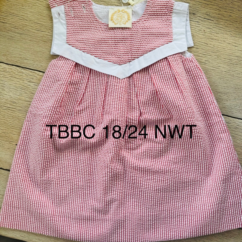 Pink and White Striped Dress